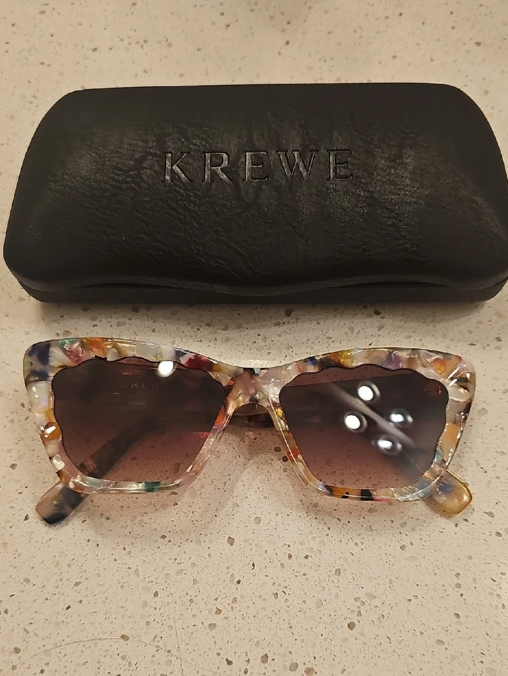 KREWE Brigitte Sunglasses in Gelato Multicolor Acetate - Picture 2 of 6